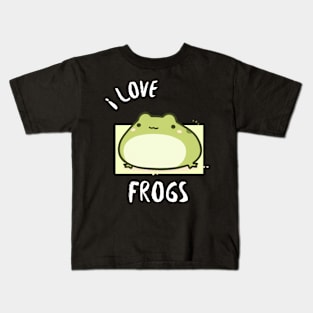 Chubby Frog - I love frogs Kids T-Shirt